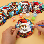 Christmas Coasters | 6 Pieces | Paint by Numbers