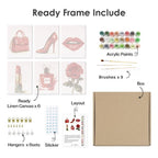 6 Mini Paintings | Tired Cats Set