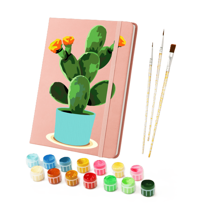 Paint by Number Notebook - Cactus | 2 Colors