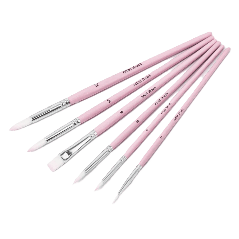 Premium Pink Brush Set | 6 Pieces