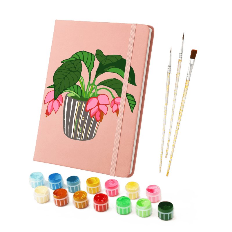Paint by Number Notebook - Houseplant | 2 Colors