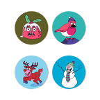 4 Paint by Number Coasters – Crazy Christmas Set