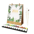 2026 Paint by Numbers desk Calendar | Plants Edition