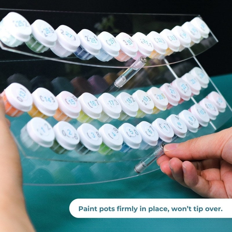 Paint & Brush Holder for Paint by Numbers