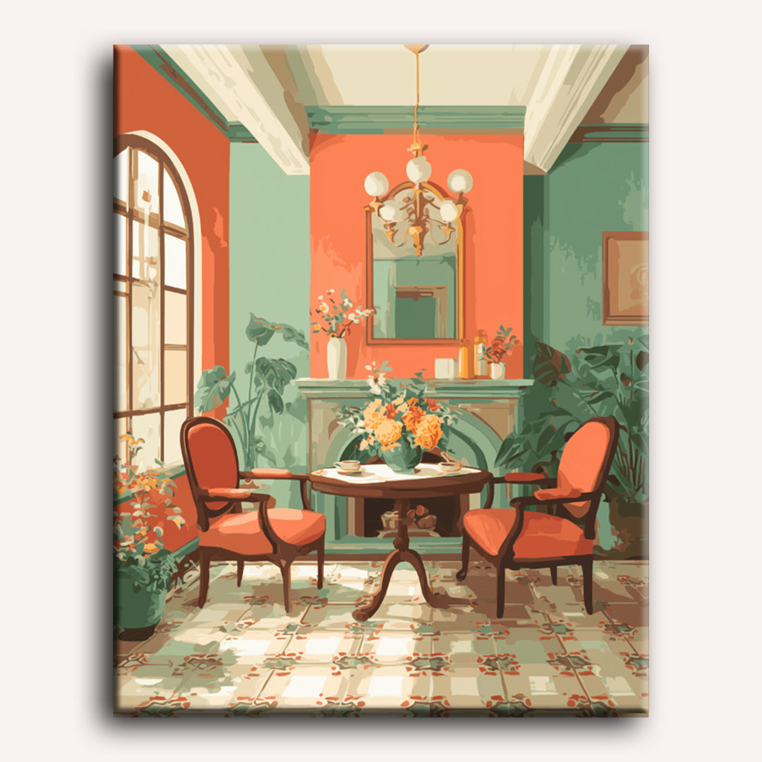 Room in orange | Paint by Number