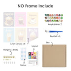 6 Mini Paintings - Colorful coffee set