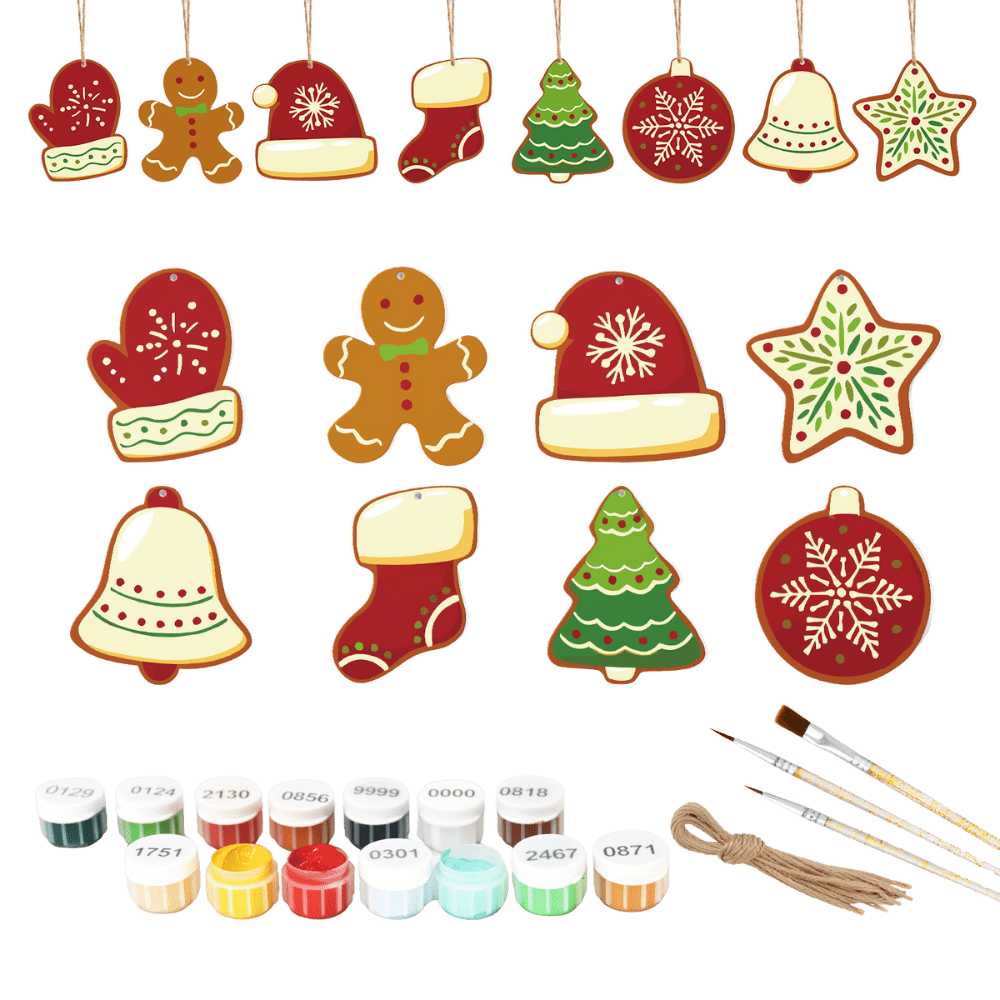 8 Christmas hangers - Winter set