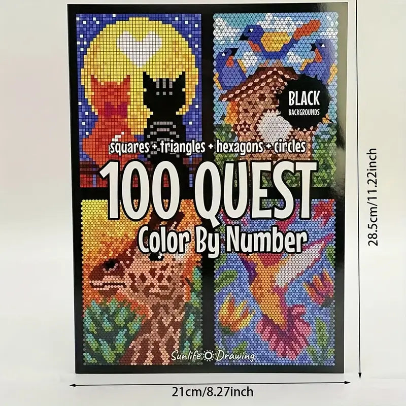 Color by Number Book with 48 markers