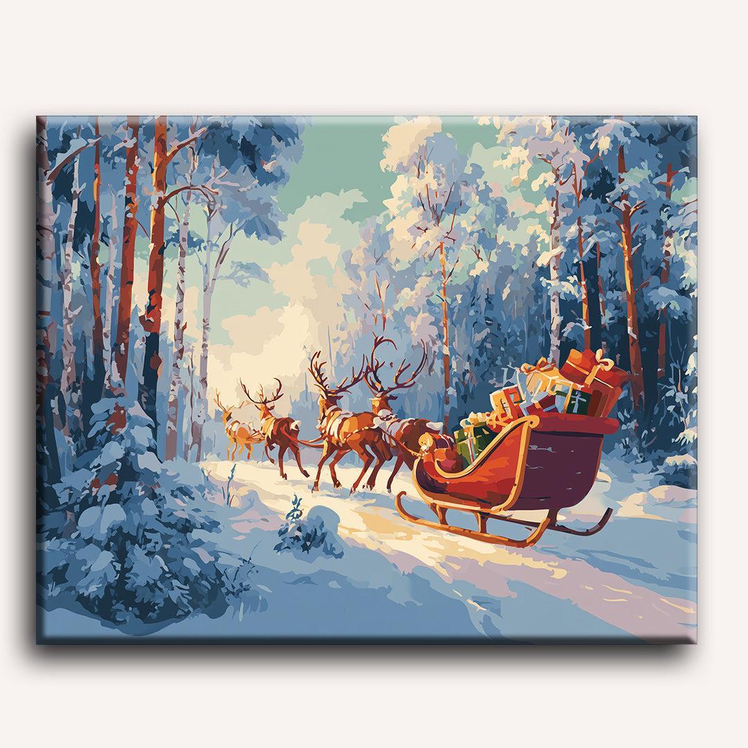 Sleigh with Presents | Paint by Number