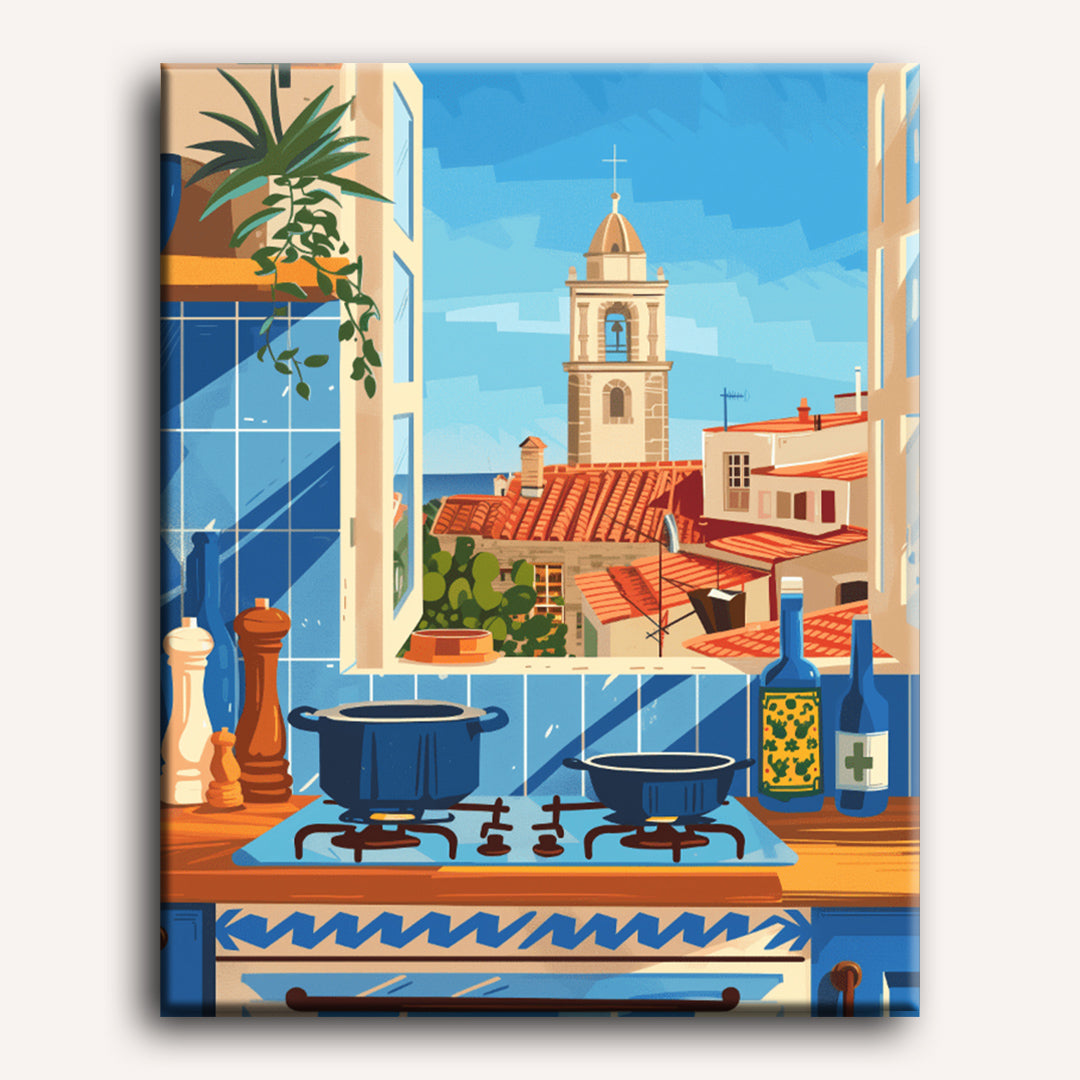 Sunlit kitchen | Paint by Number