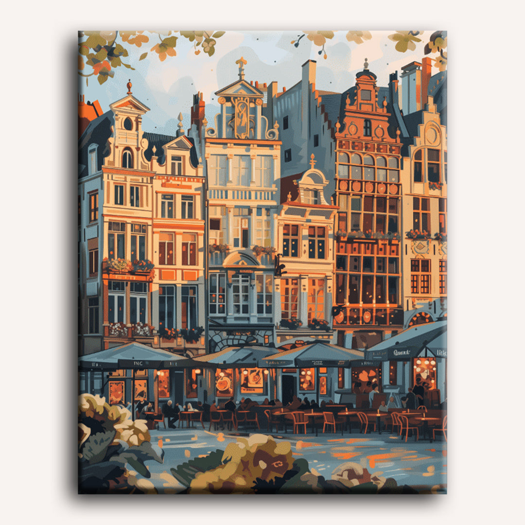Sunset in Brussel | Paint by Number