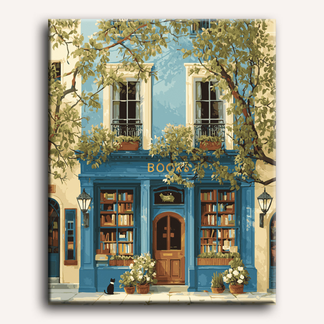 The Blue Bookshop | Paint by Number