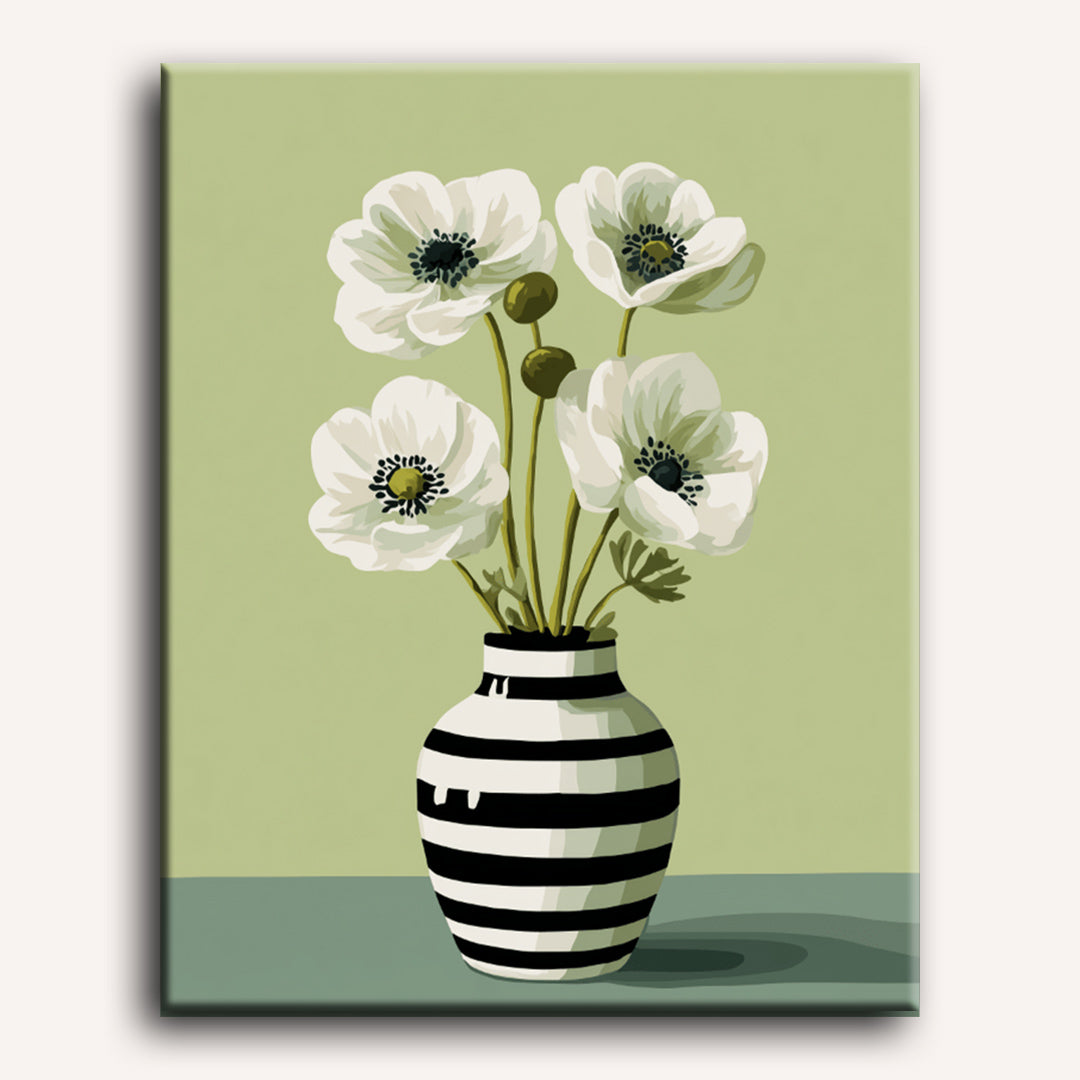 White flowers | Paint by Number