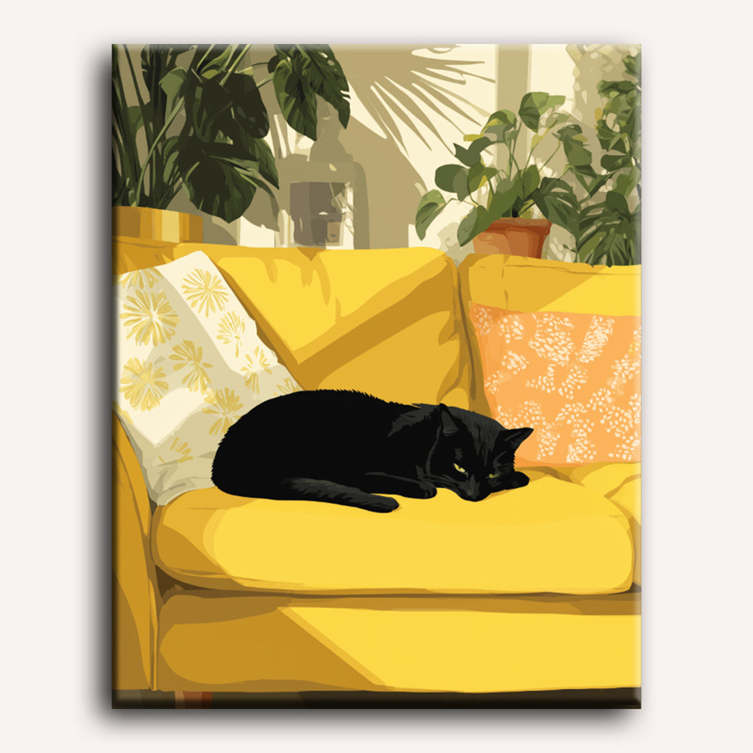 Yellow couch | Paint by Number