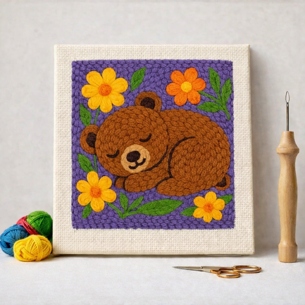 Punch Needle – Sleepy Bear