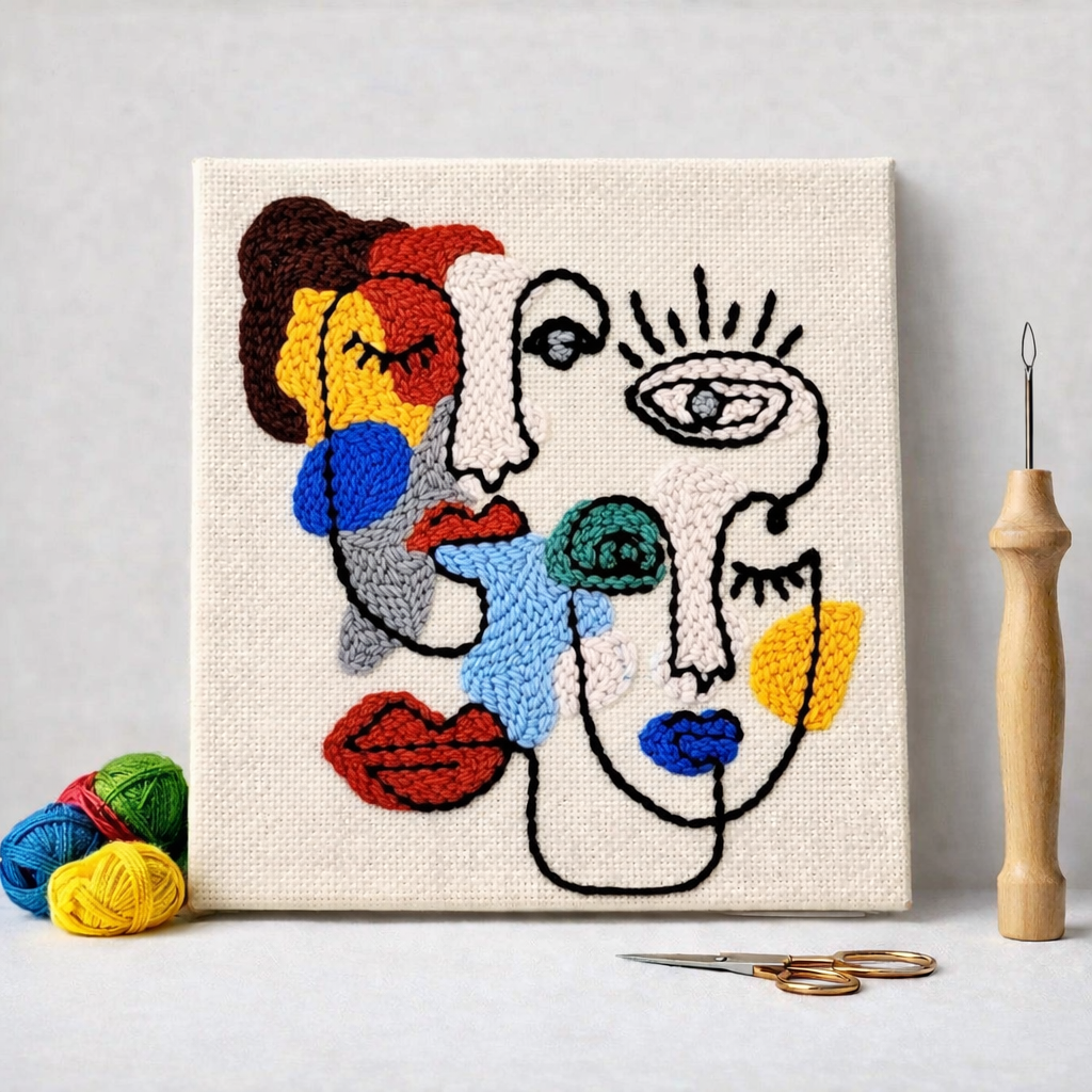 Punch Needle – Abstract Face