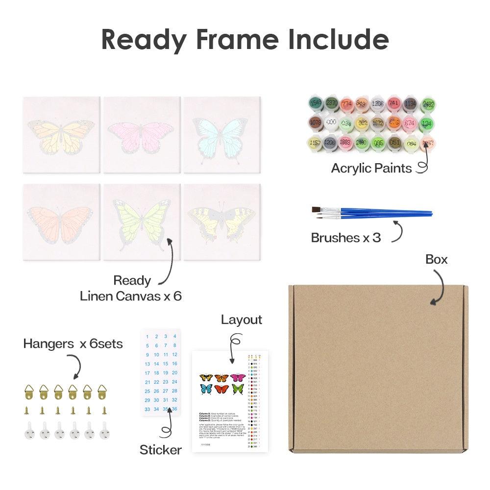 6 Mini Paintings - Pink Accessories Set