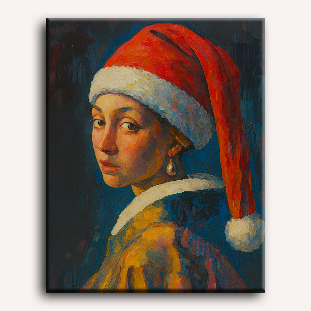 Festive girl with pearl earring | Paint by Number