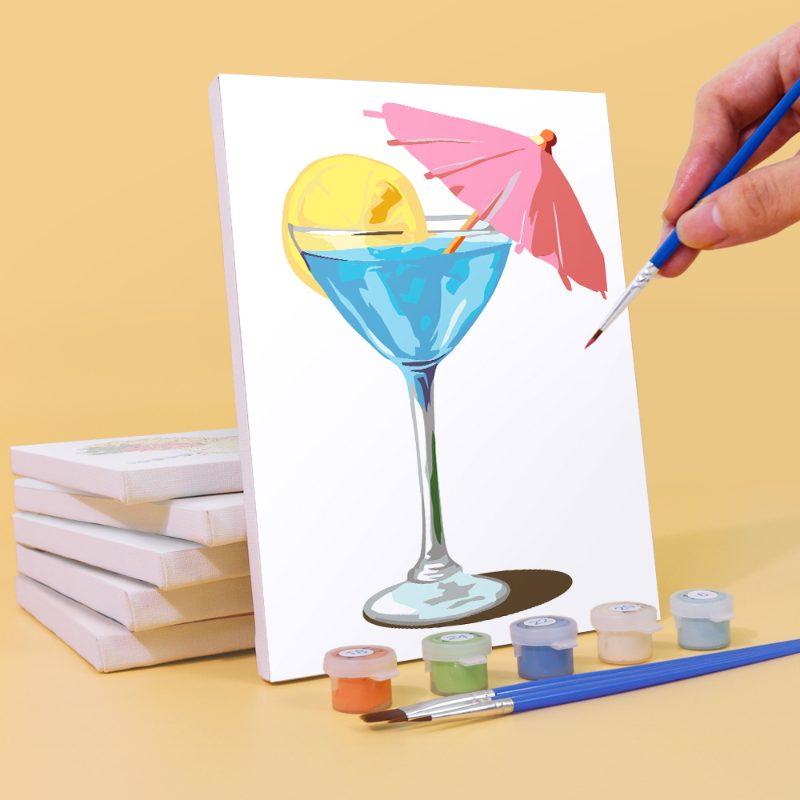 6 Mini Paintings - Summer Cocktail Set