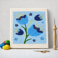 Punch Needle – Blue Flowers