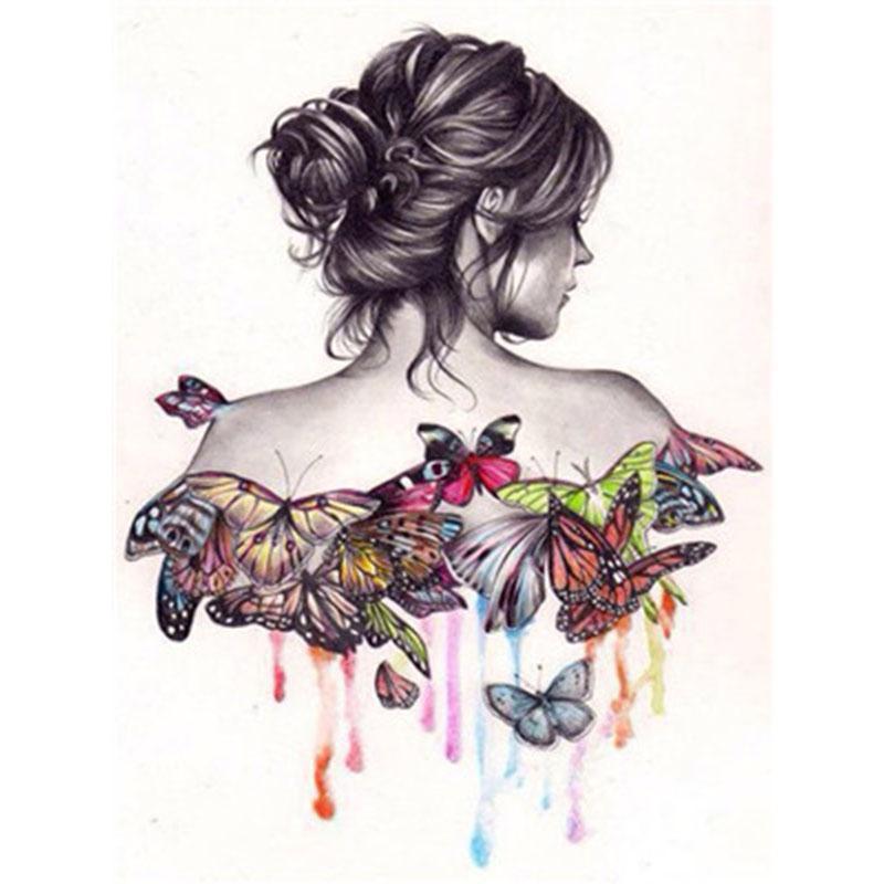 A Back with Butterflies | Paint by Numbers