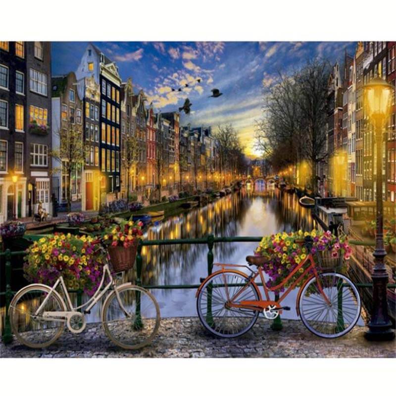 Amsterdam Canal | Paint by Numbers