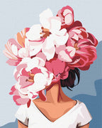 Pink Hair Flower | Paint by Numbers