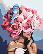 Girl with Flower Head | Paint by Numbers