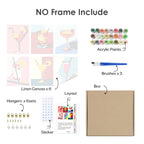 6 Mini Paintings - Classy Cocktail Set