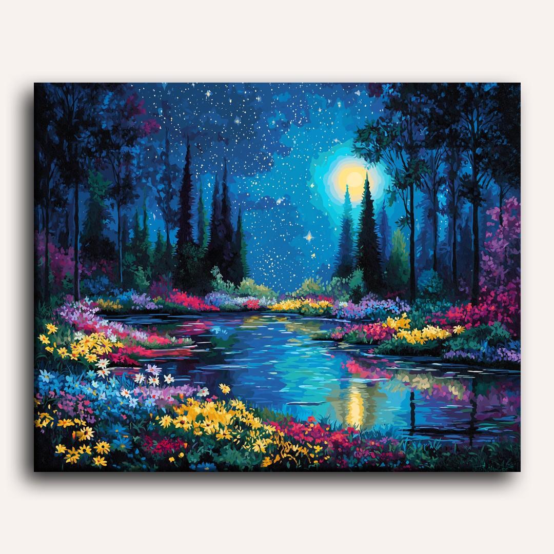 Starry night garden | Paint by Number
