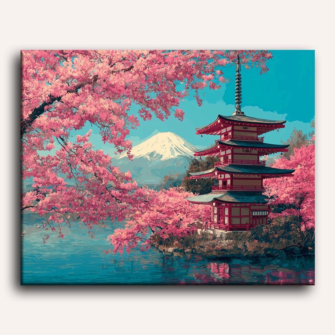 Fuji blossoms | Paint by Number