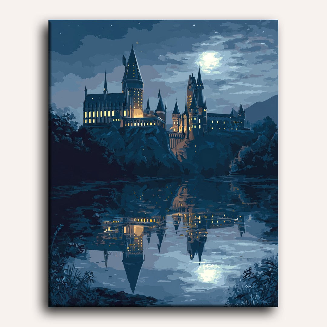 Moonlit castle | Paint by Number