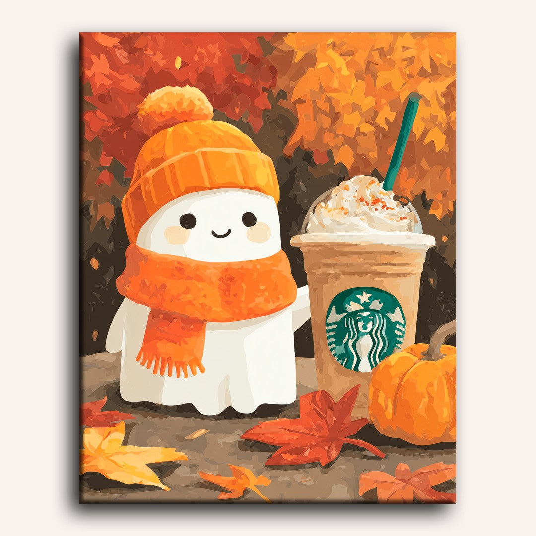 Pumpkin spice ghost | Paint by Number