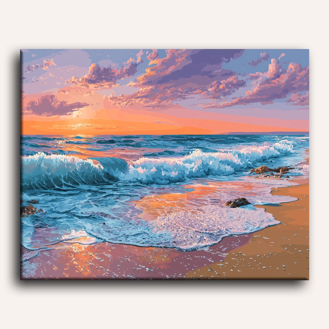 Pink sunset | Paint by Number