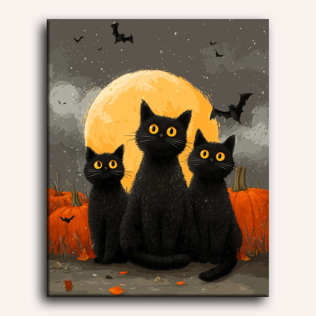 Black trio | Paint by Number