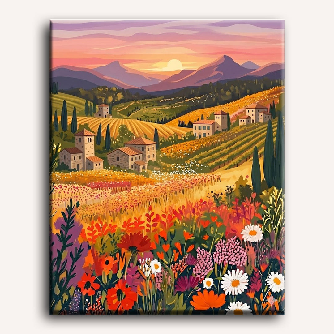 Wildflower landscape | Paint by Number